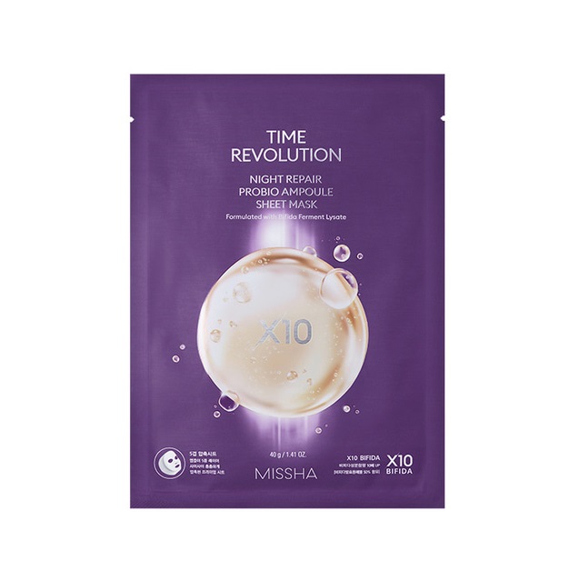 Missha Time Revolution Night Repair Probio Ampoule Sheet Mask