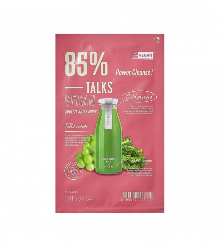 Missha Talks Vegan Squeeze Sheet Mask [Power Cleanse]