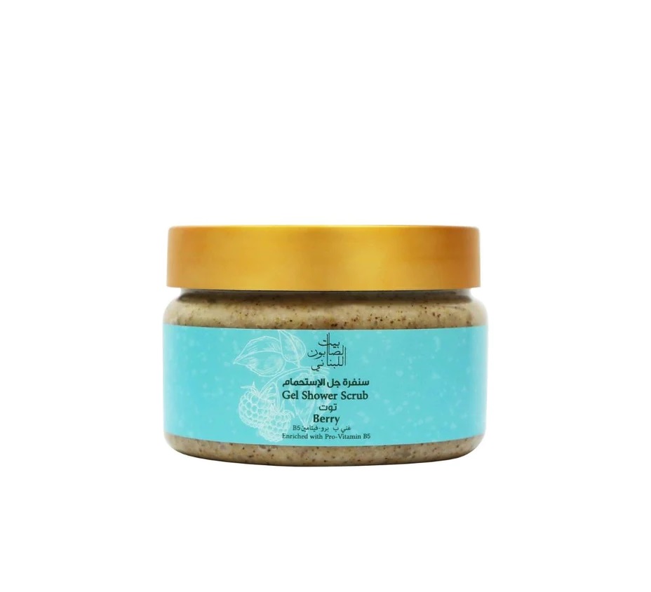 بيت الصابون اللبناني سنفرة جل الاستحمام توت