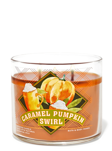 Bath& Body Works Candle Caramel Pumpkin Swirl 411G