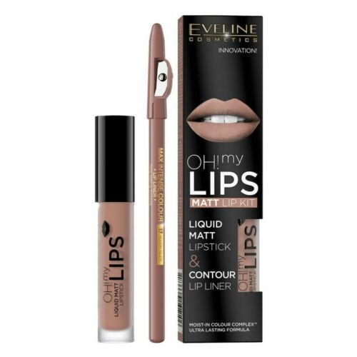 Eveline Oh! My Lips Matt Lip Kit Liquid Matt Lipstick 01 Neutral Nude