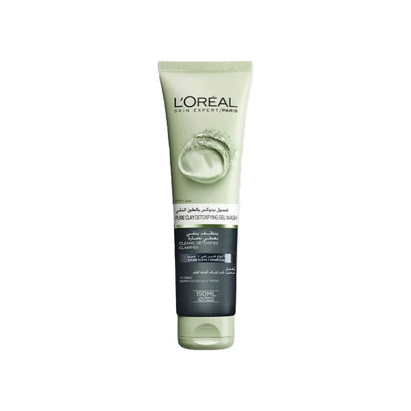 L'Oreal Paris Pure Clay & Charcoal Detoxifying Face Gel Wash - 150Ml