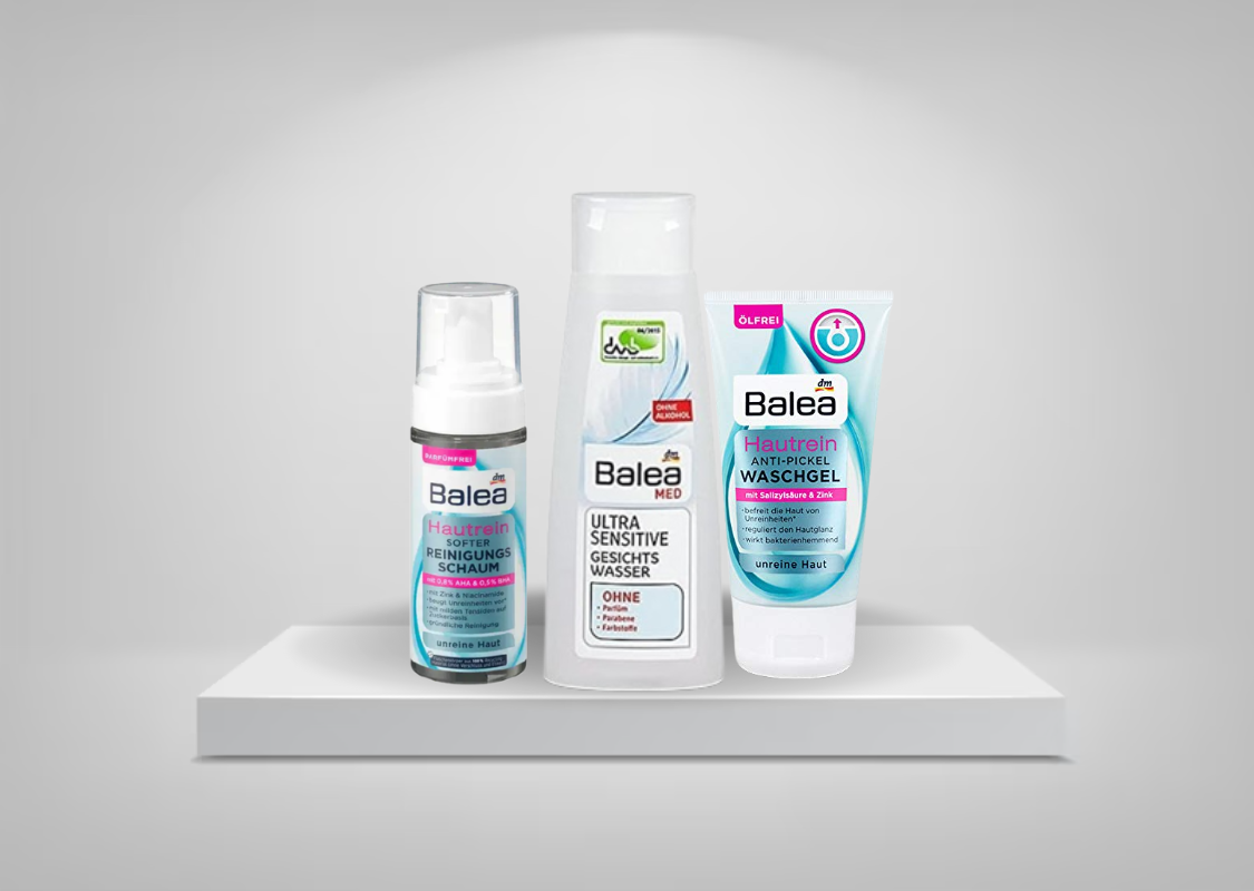 Package for sensitive and acne-prone skin