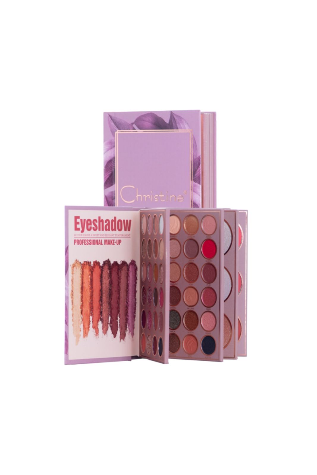 Christine Kricsten 4 In 1 Palette Notebook Eye Shadow + Illuminator + Blush + Lipstick