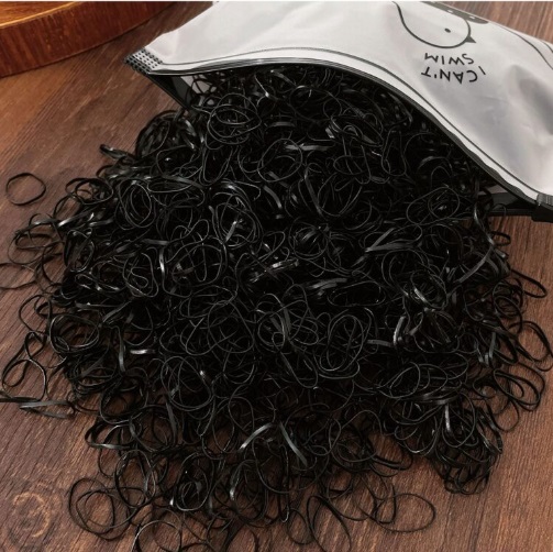 1000pcs Solid Disposable Hair Tie