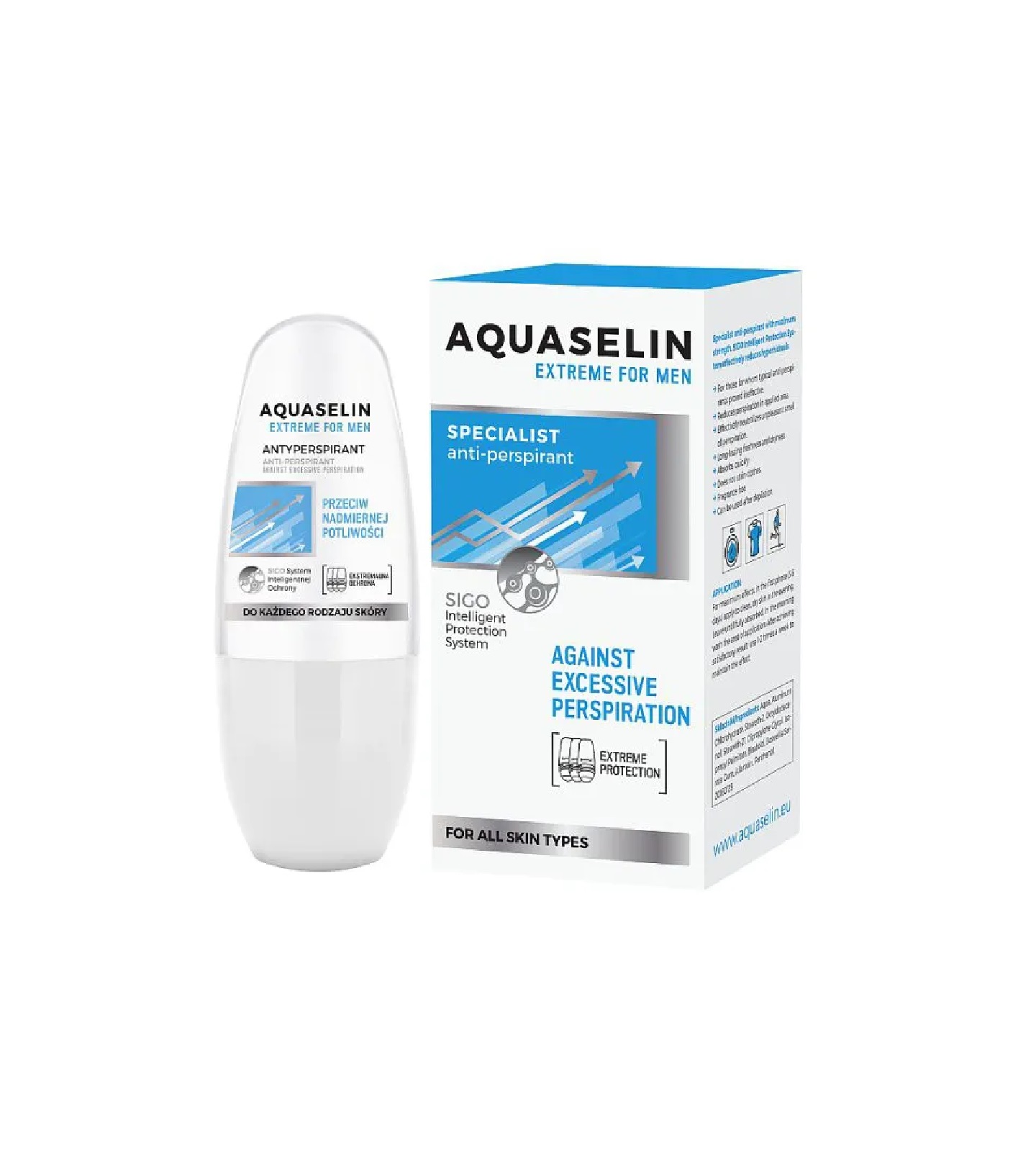 Aquaselin Extreme Men, Roll-On Antiperspirant