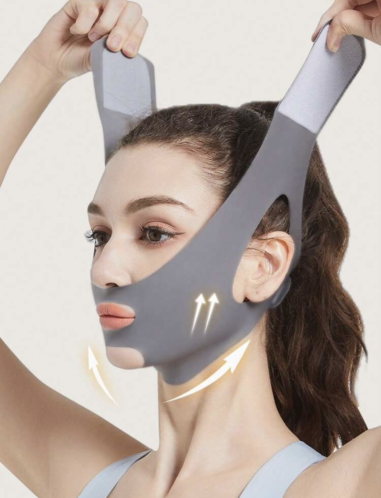 1pc Women Face Bandage Mask, Suitable For Daily Wear, Home Use Or Gym