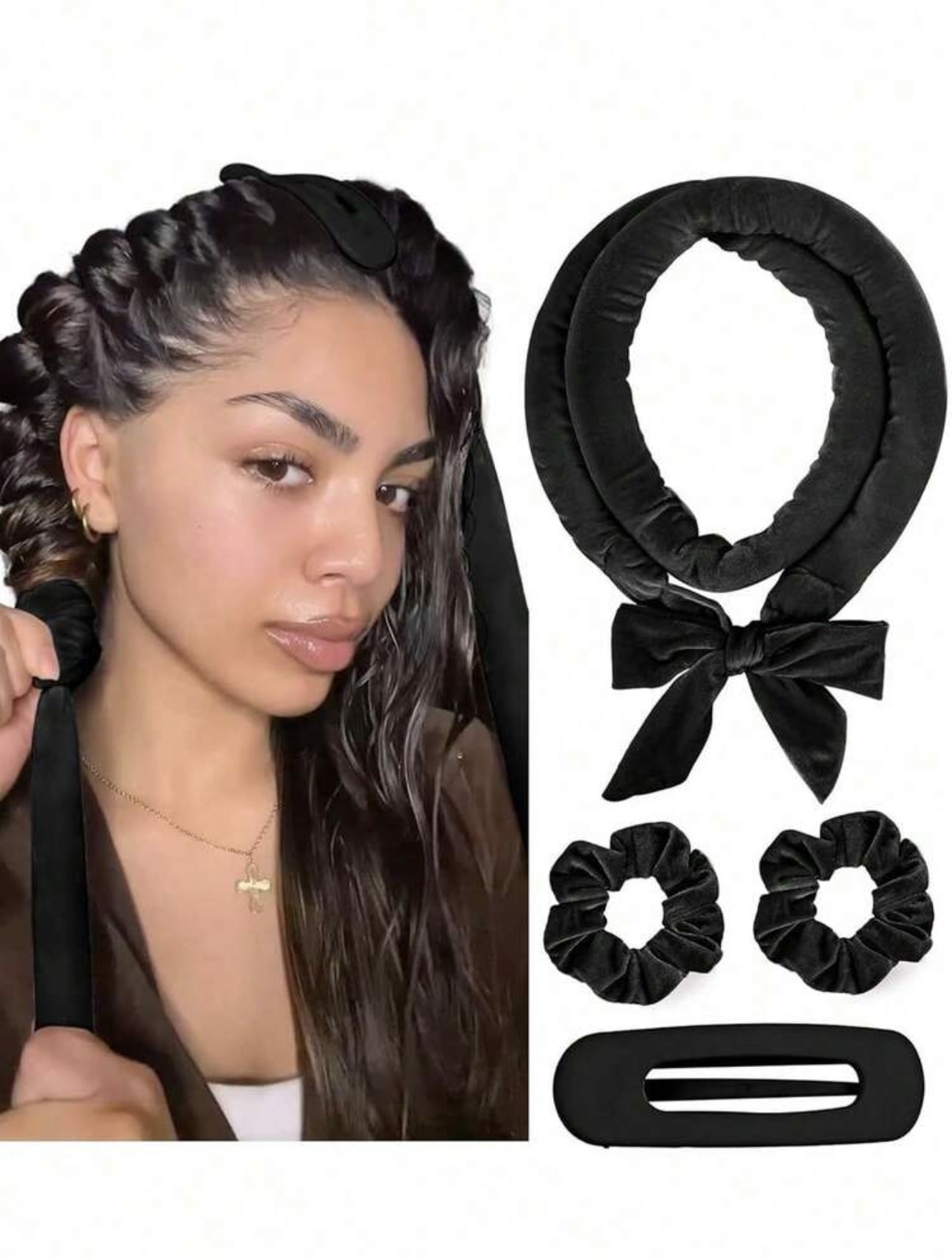 4pcs No Heat Hair Curlers
