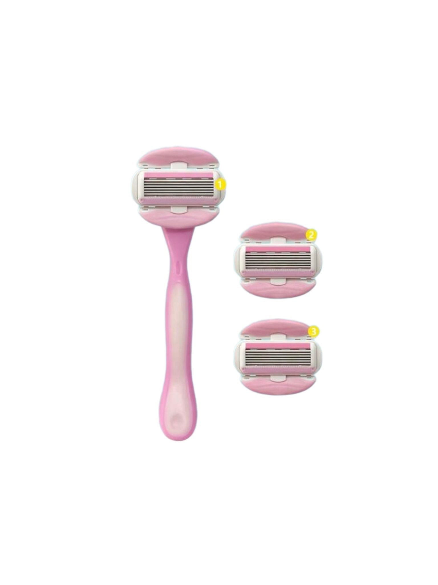 3pcs Women's Electric Shaver Set - Pink