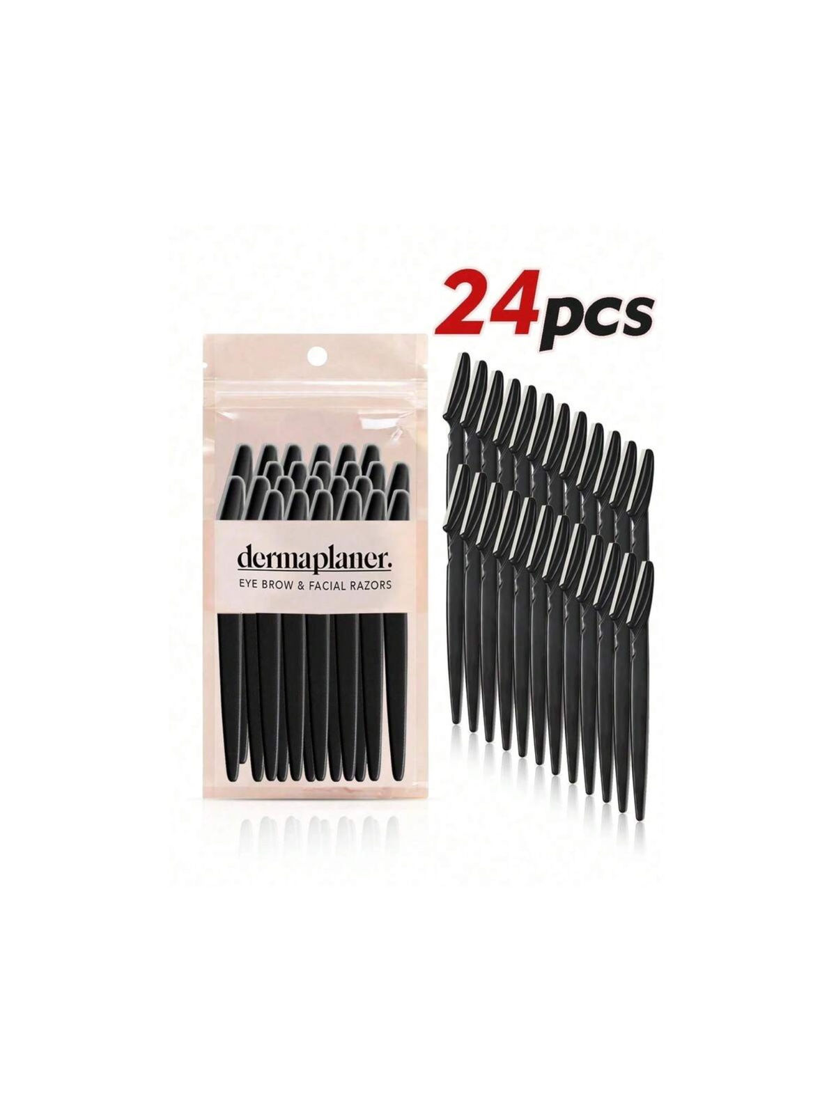 24pcs Eyebrow Razor Set (Black)