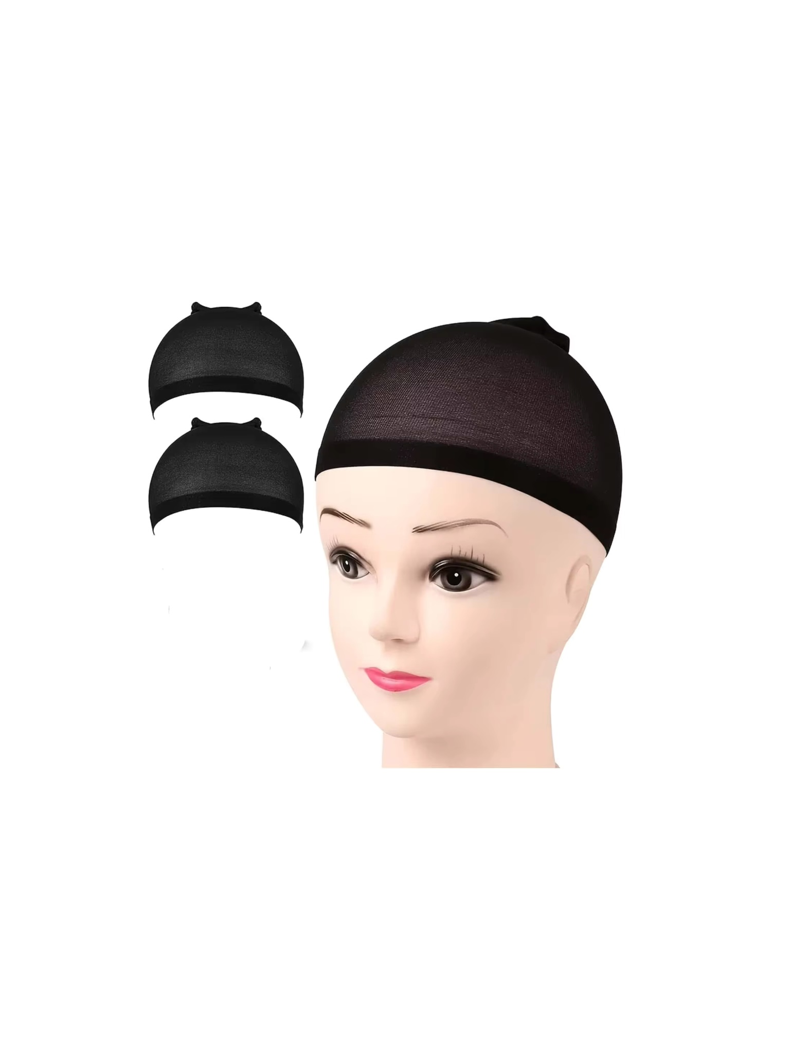 2pcs Black Mesh Wig Caps