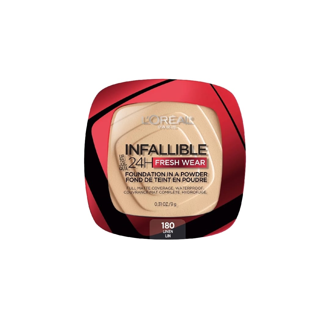 Lorael Infallible 24H Fresh Wear Foundation Powder - 180  Linen